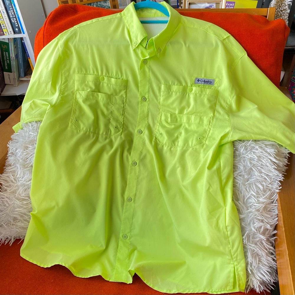 Columbia PFG Button Up Short-Sleeve Shirt Men’s L